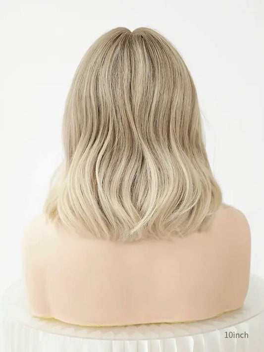 Peluca Natural Rubia con Mechas